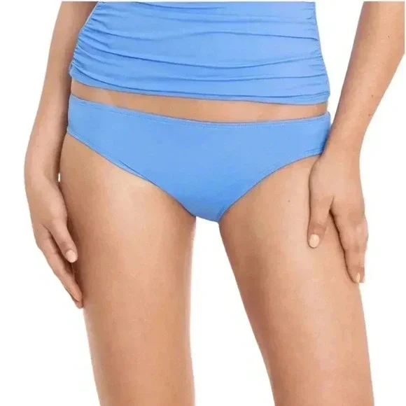 Lauren Ralph Lauren Sky Blue Beach Club Solid Hipster Swim Bottoms - Picture 1 of 8
